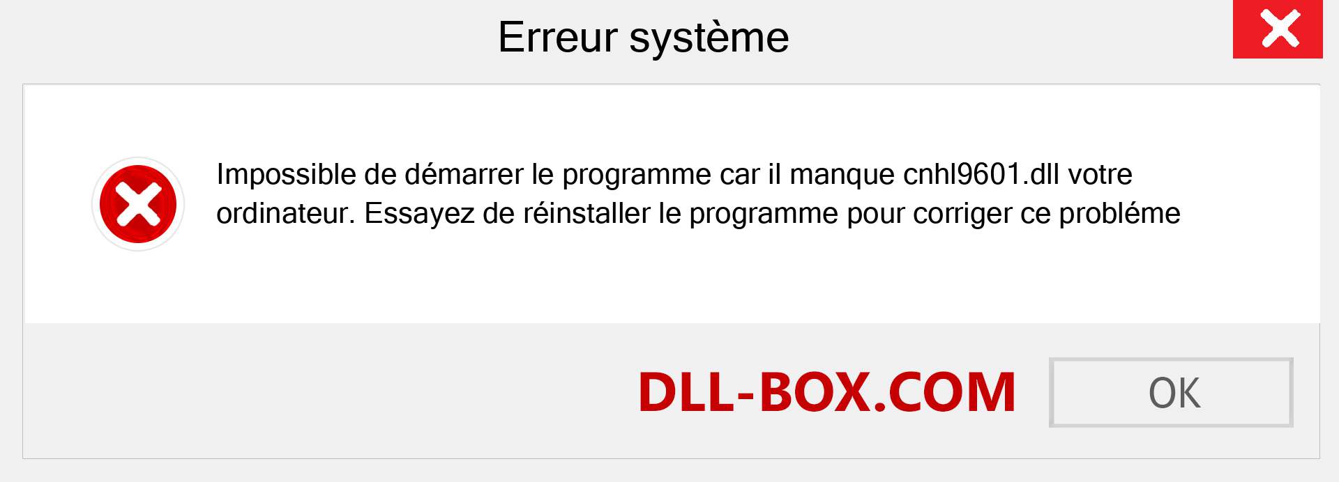 Le fichier cnhl9601.dll est manquant ?. Télécharger pour Windows 7, 8, 10 - Correction de l'erreur manquante cnhl9601 dll sur Windows, photos, images